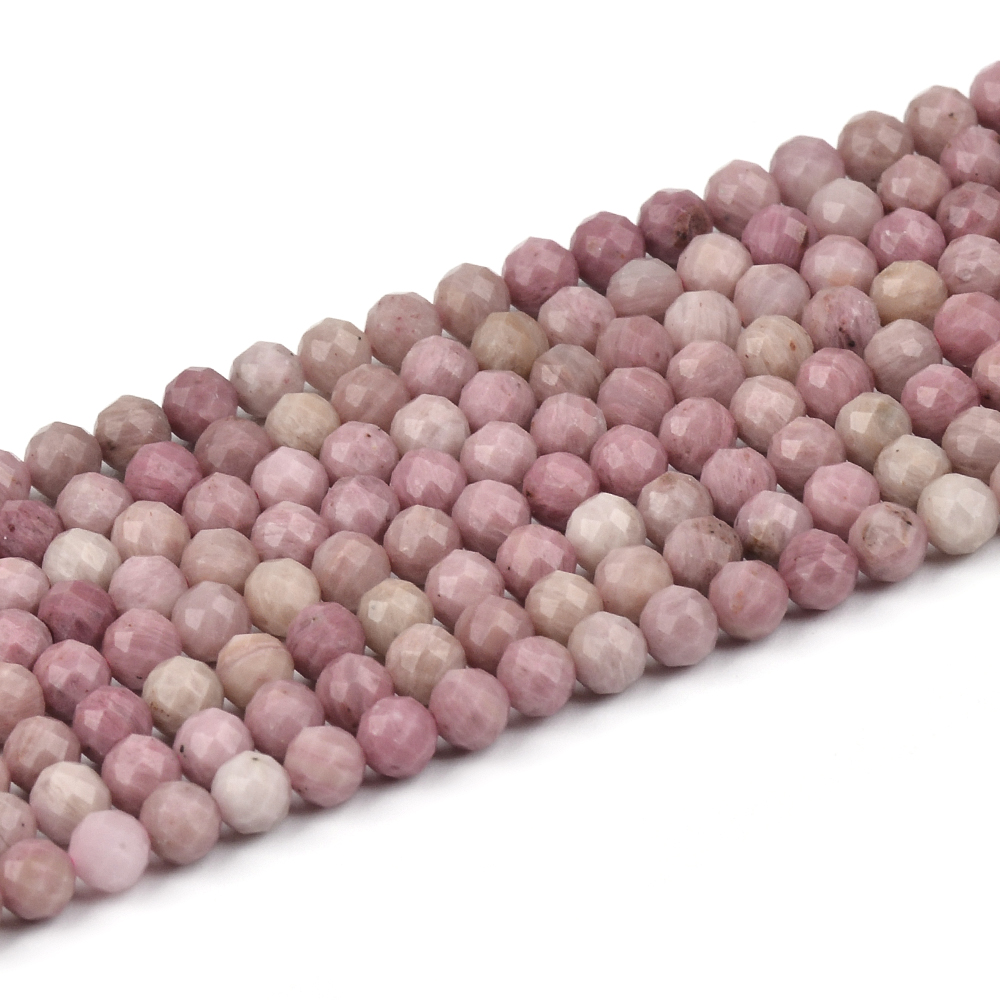 Rhodonite Faceted Round Beads