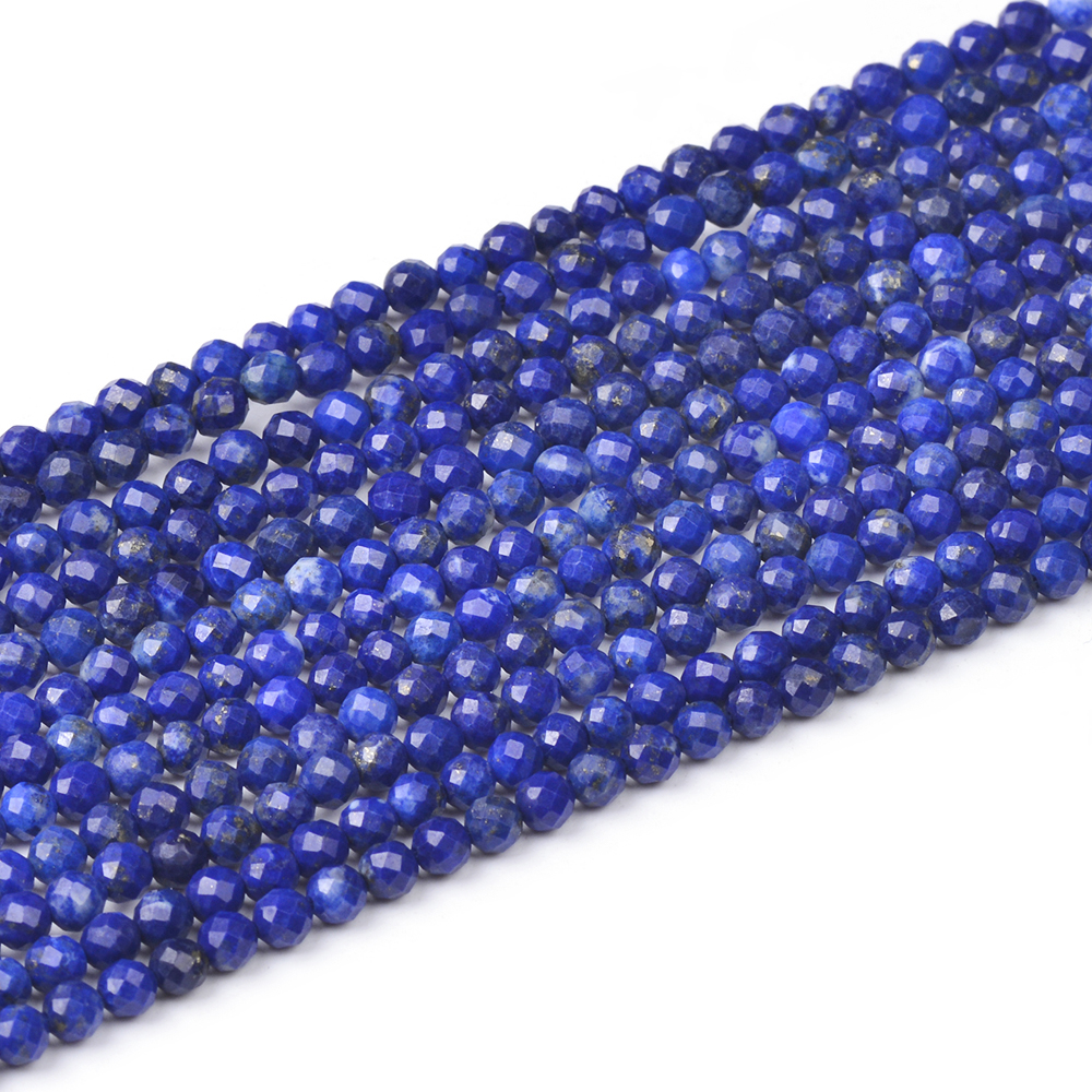 Lapis Lazuli   Faceted Round Beads