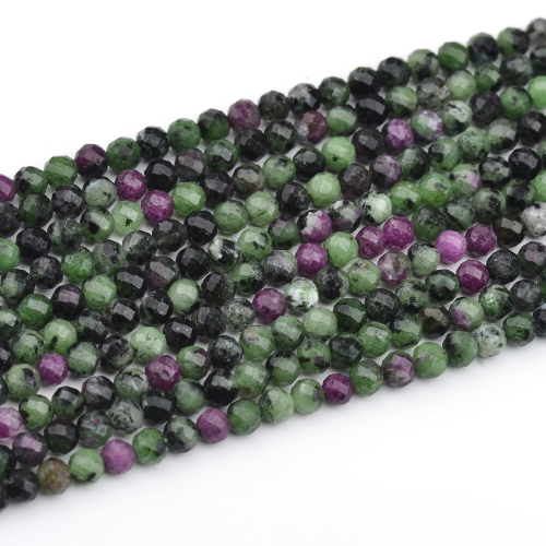 Epidote(Zoisite) Faceted Round Beads