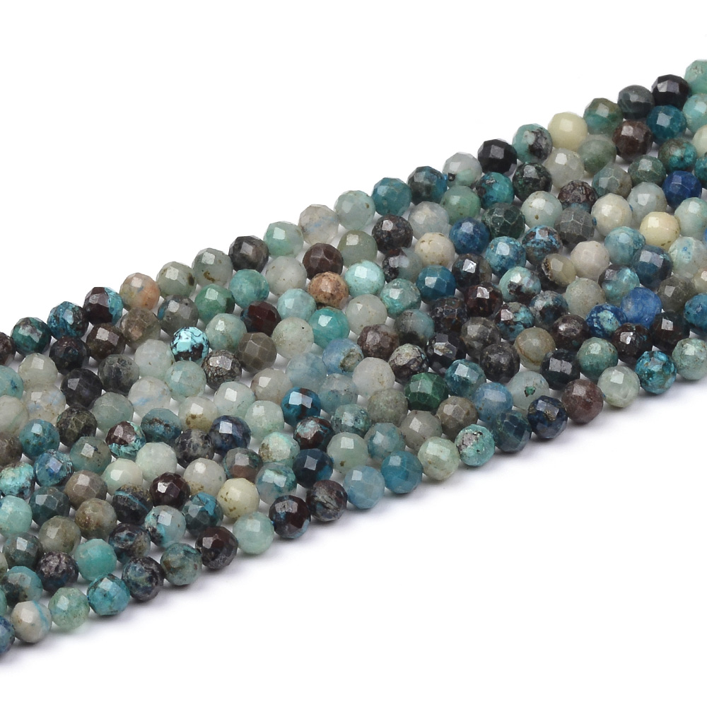 Chrysocolla Faceted Round Beads