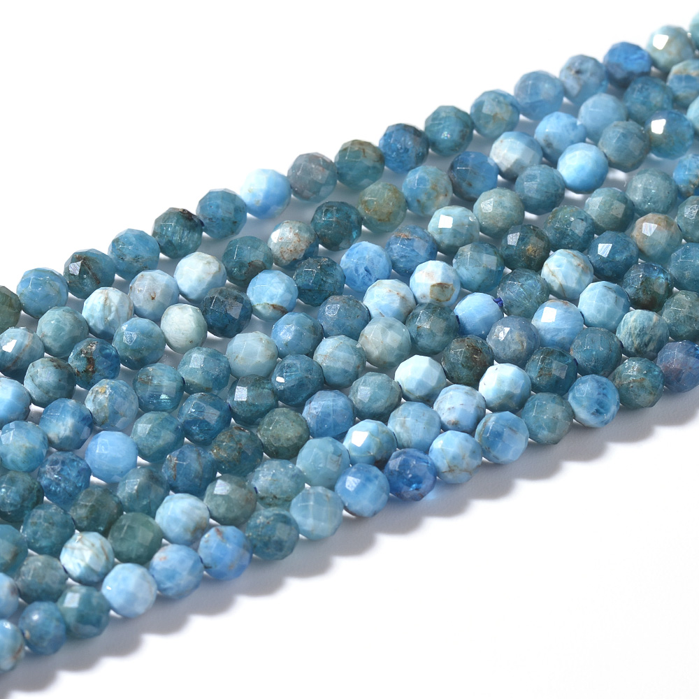 Apatite Faceted Round Beads