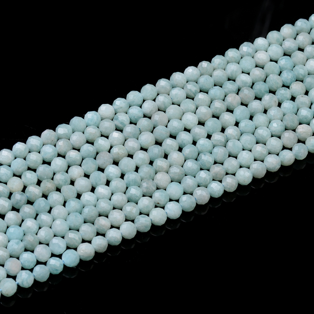 Amazonite Faceted Round Beads AB Grade