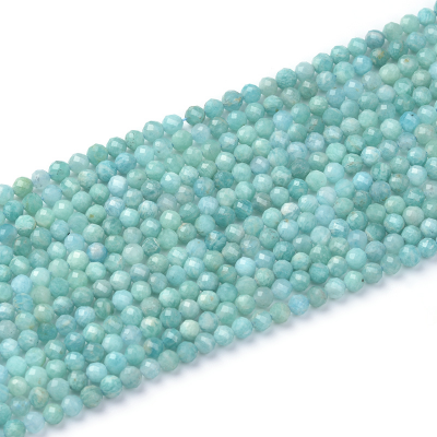 Amazonite Faceted Round Beads A Grade