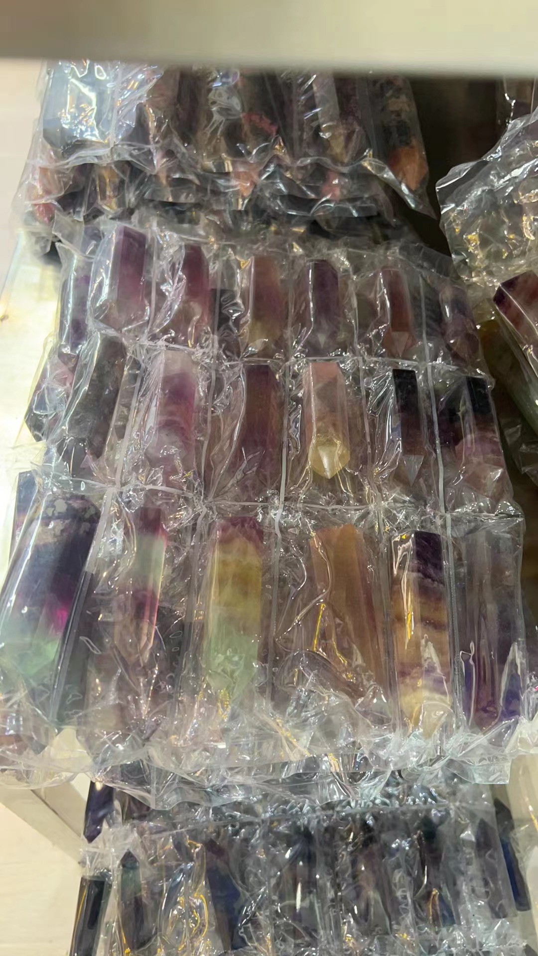 Rainbow Fluorite Obelisk(Pillar),Sizes 2-3 cm X 6-9 cm