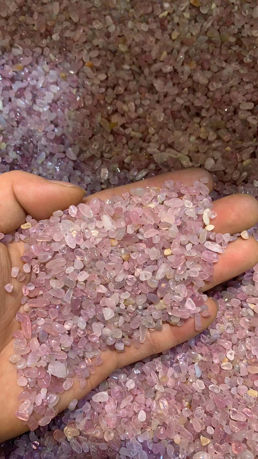 Madagascar Rose Quartz,Round Corner,Sizes 3-5 mm