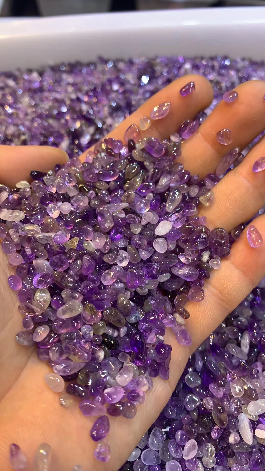 Amethyst,Round Corner,Sizes 3-5 mm