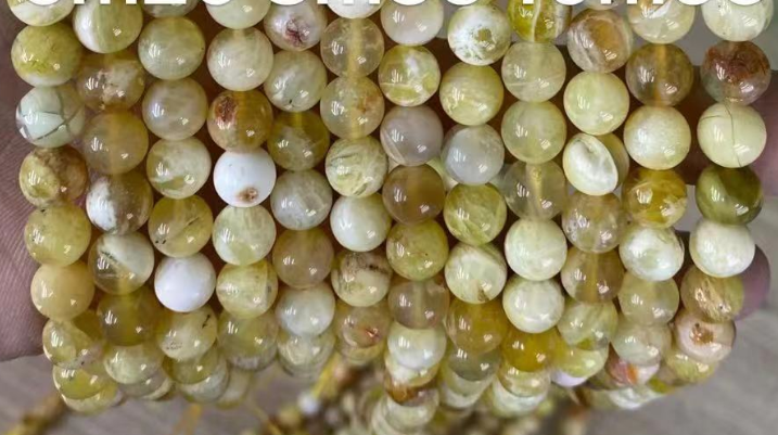 Yellow Opal Round Beads,A Grade