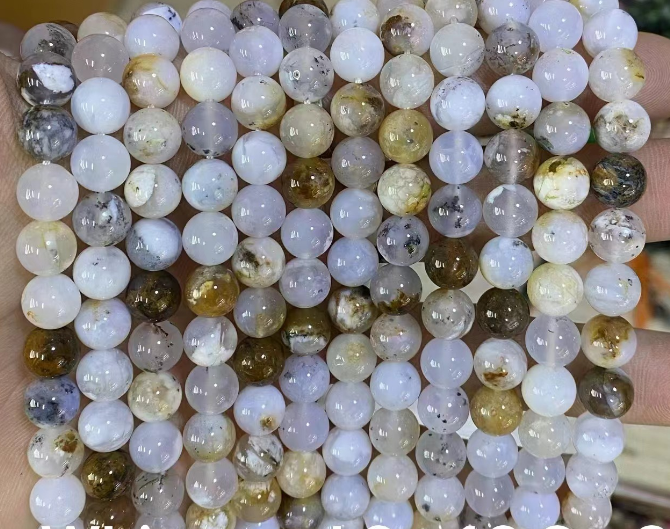 White Opal Round Beads