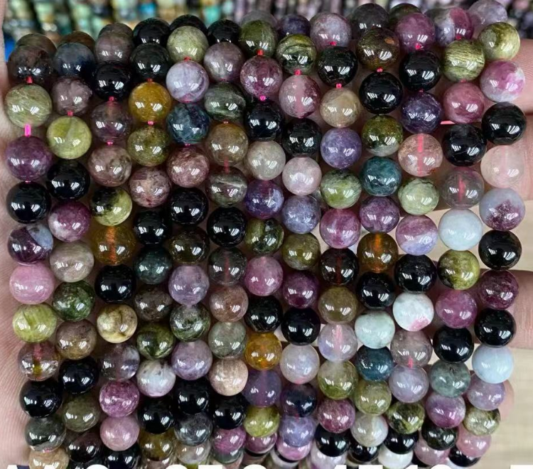 Tourmaline Round Beads,AA Grade