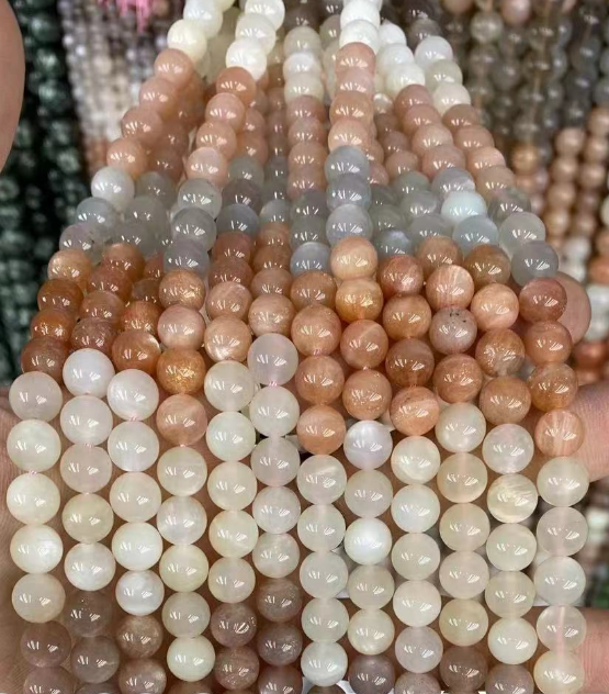 Rainbow Moonstone Round Beads