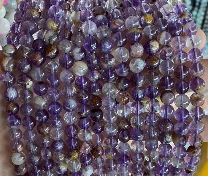 Purple Phantom Round Beads