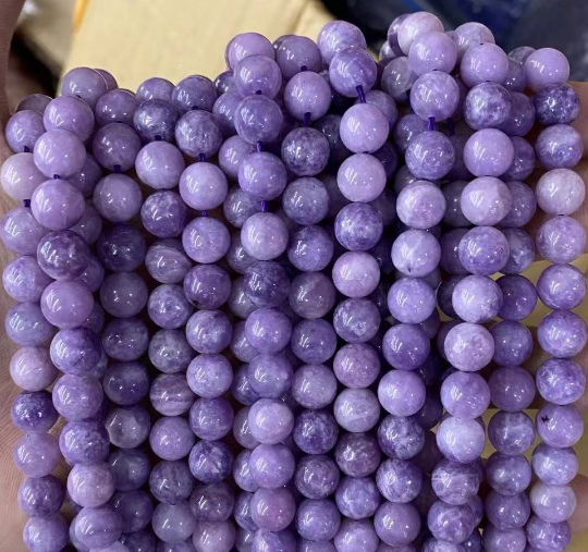 Lepidolite/Purple Mica Round Beads