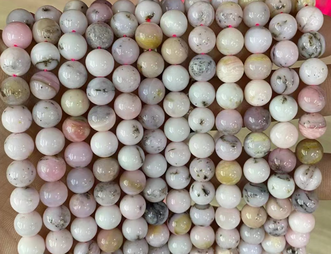 Pink Opal Round Beads,A Grade