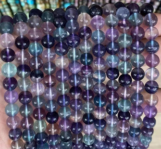 Colorful Fluorite Round Beads