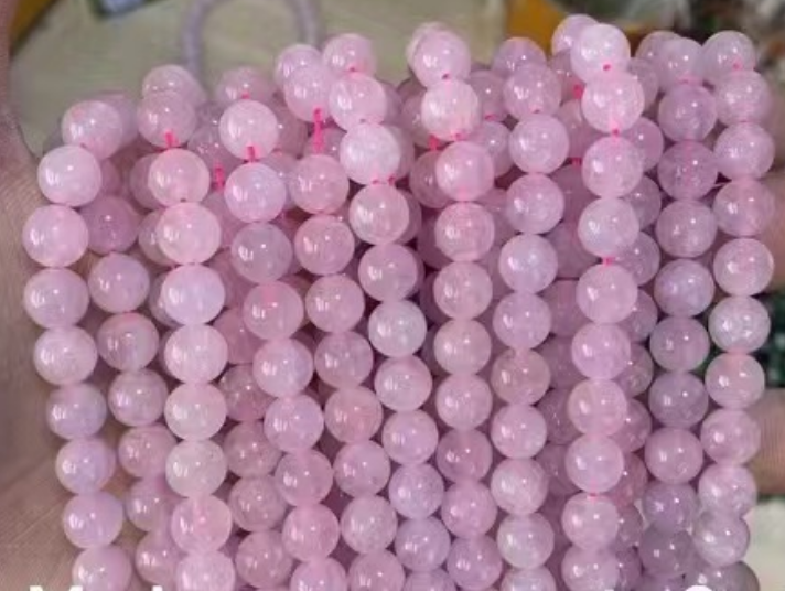 Madagascar Rose Quartz Round Beads, A- Grade