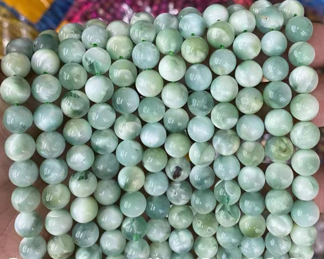 Green Angelite Round Beads,A Grade