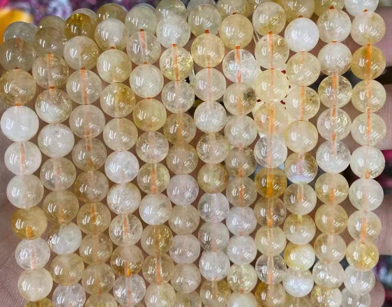 Citrine Round Beads A- Grade