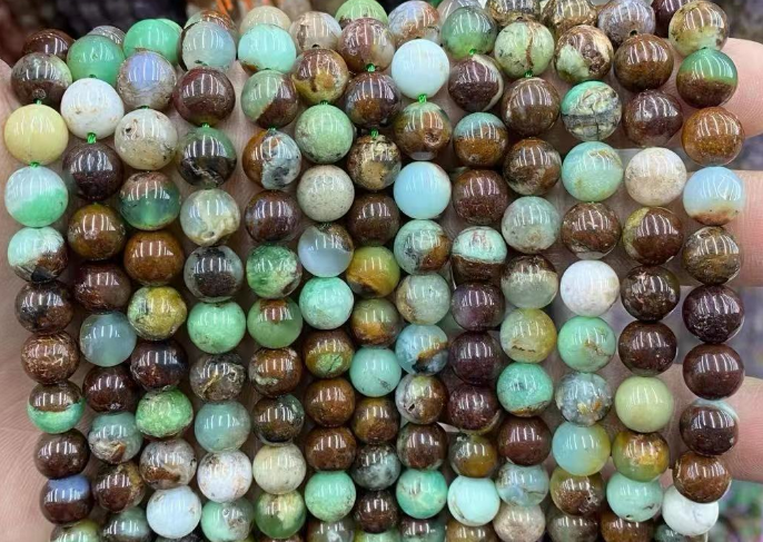 Chrysoprase Round Beads