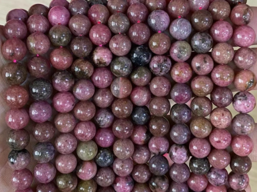 Chinese Rhodonite Round Beads