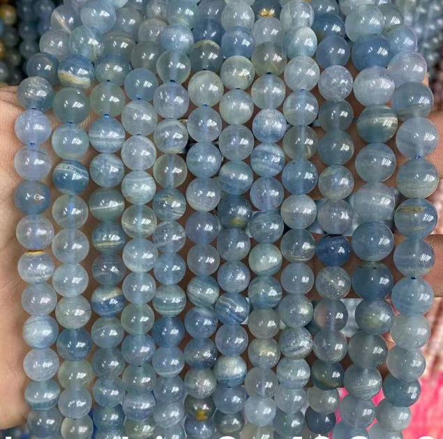 Blue Calcite Round Beads