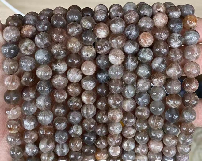 Black Moonstone Round Beads,AA Grade