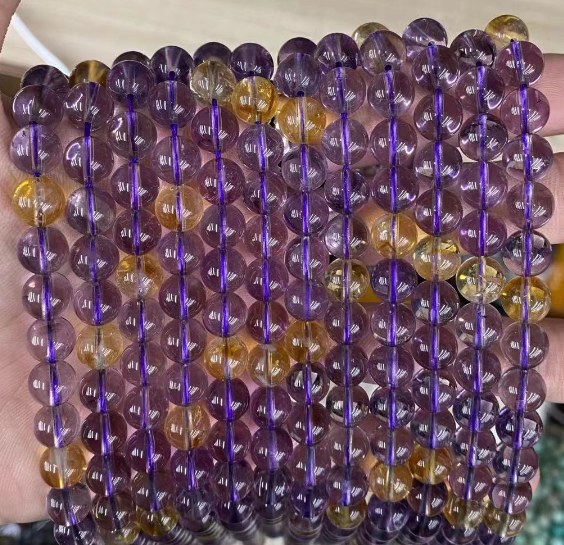 Ametrine Round Beads,2 Colors