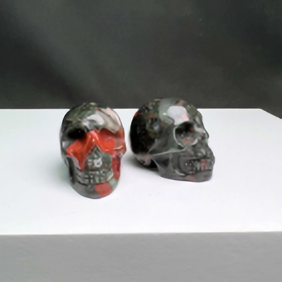 African Blood Stone Skull