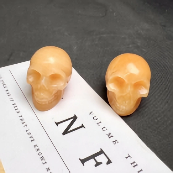 Yellow Jade Skull