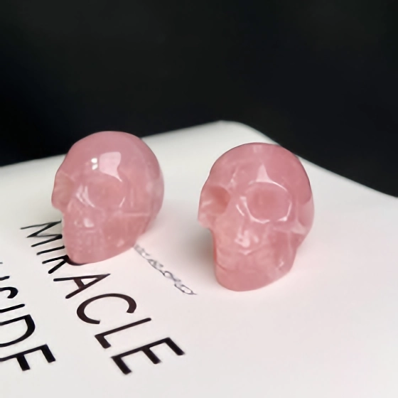 Rose Quartz Skull