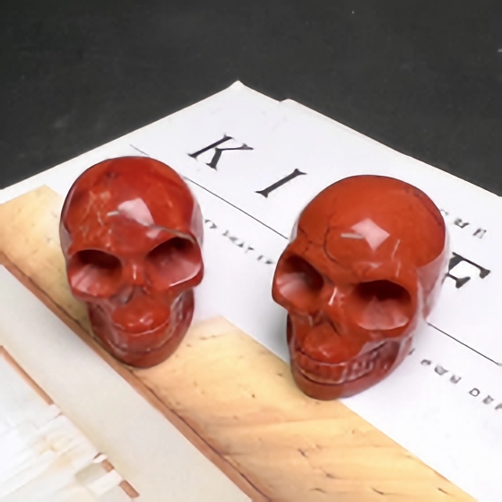 Red Jasper Skull