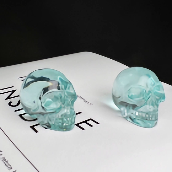 Green Glass Skull