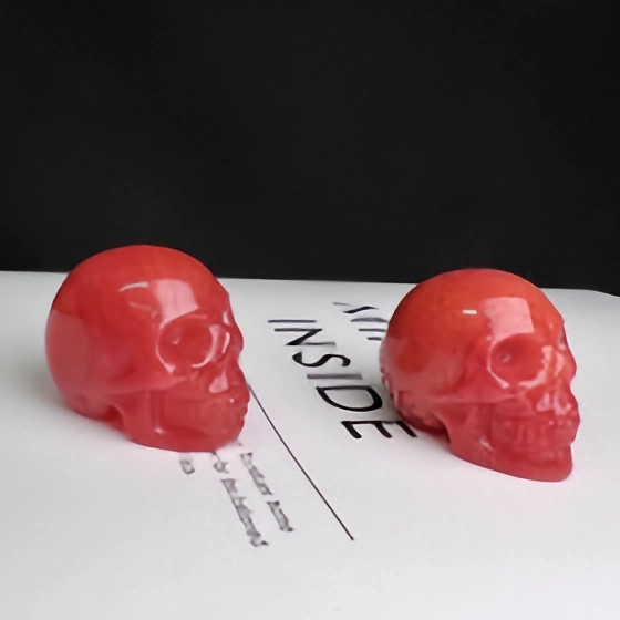 Cherry Quartz Skull