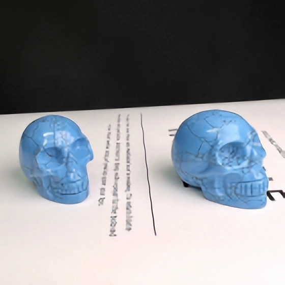 Blue Howlite Skull