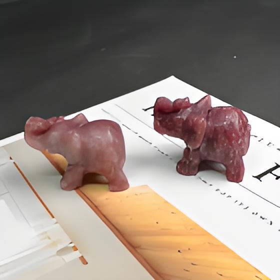 Strawberry Quartz Elephant