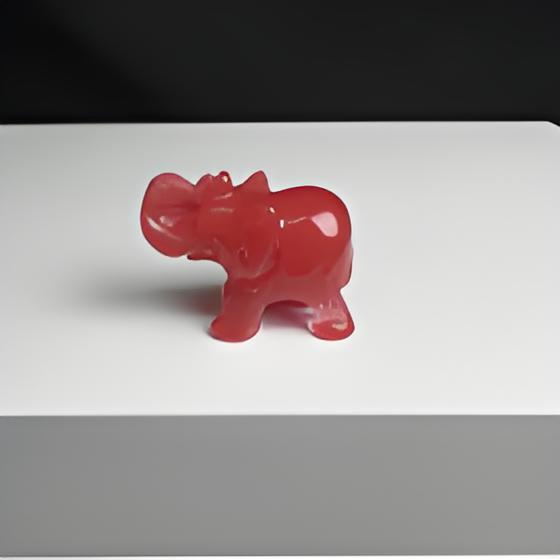 Red Glass Elephant