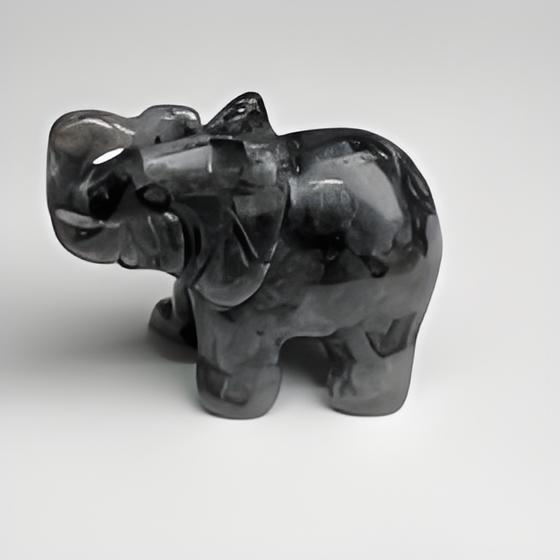 Black Labradorite Elephant