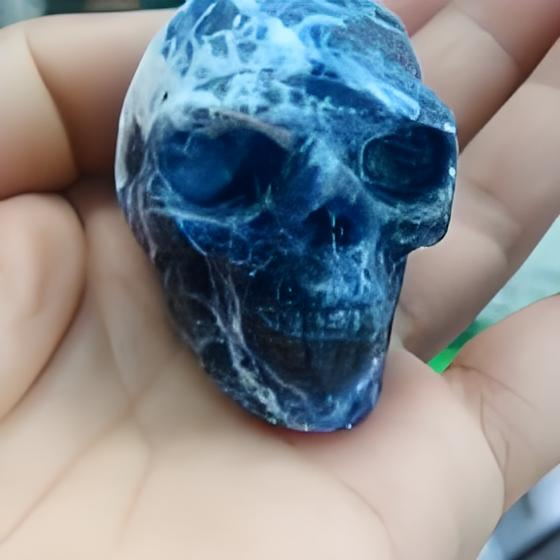 Sodalite Skull