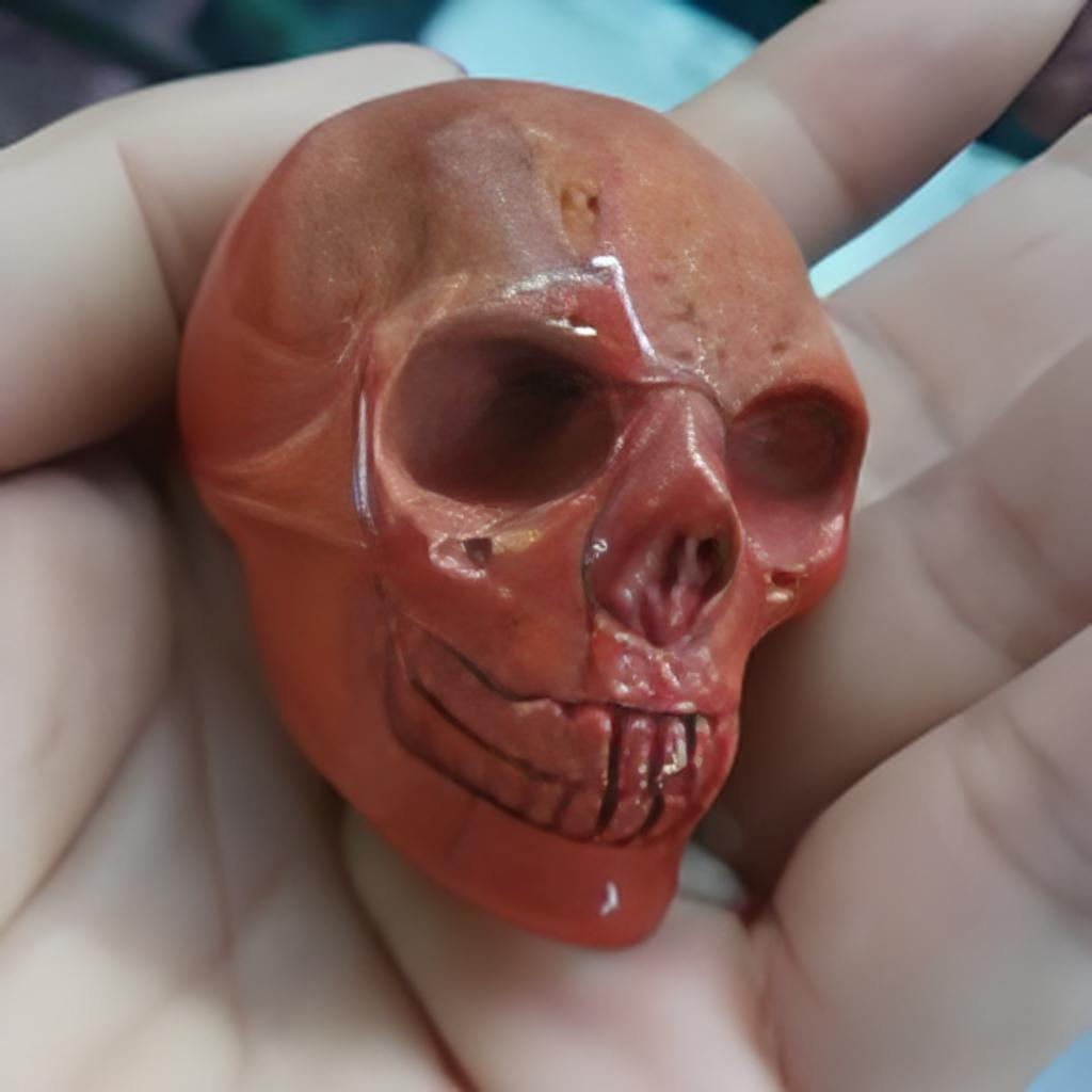 Red Jasper Skull