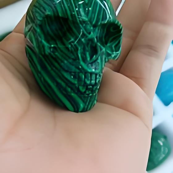 Malachite Skull