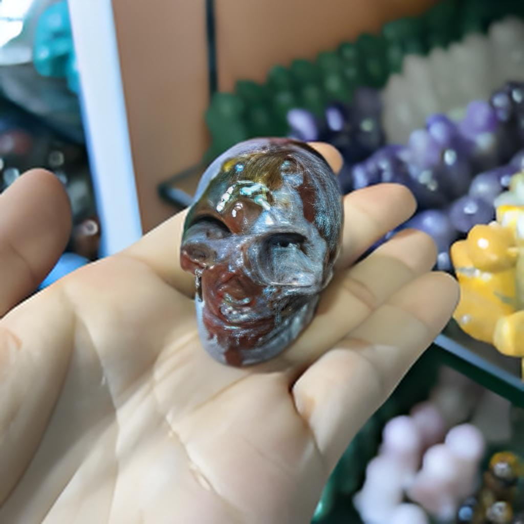 Indian Agate Skull