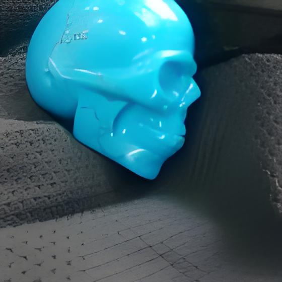 Blue Turquoise（Synthetic) Skull