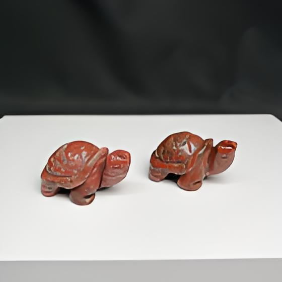 Red Sesame Jasper Turtle