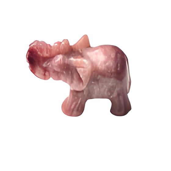 Strawberry Quartz Elephant