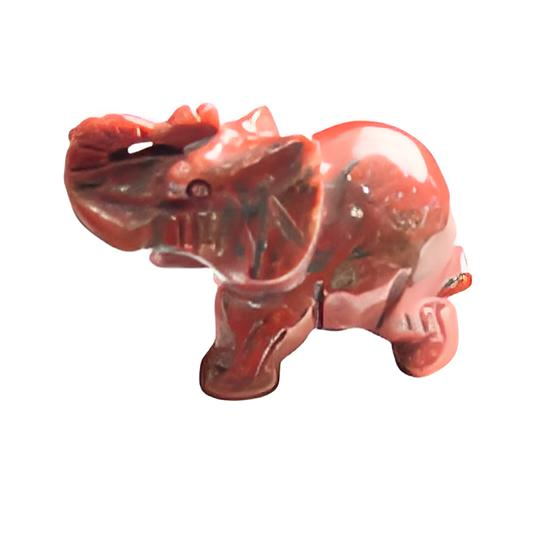 Red Sesame Jasper Elephant