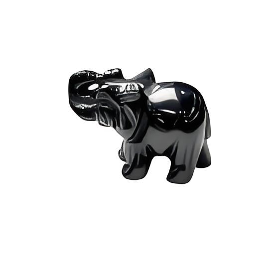 Black Obsidian Elephant