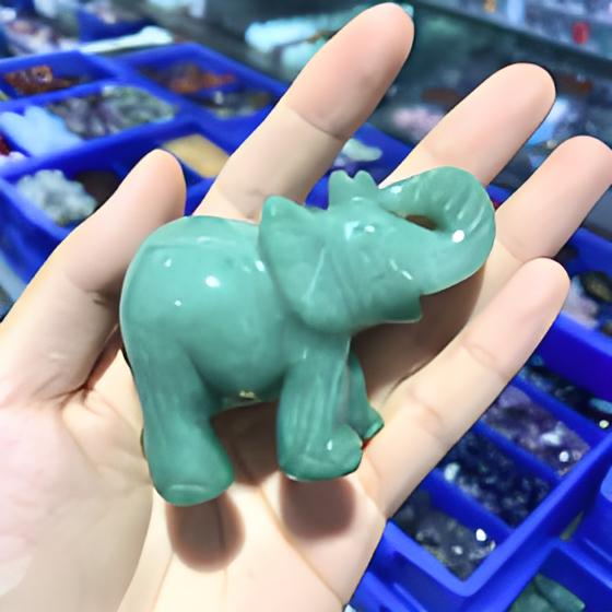 Green Aventurine Elephant