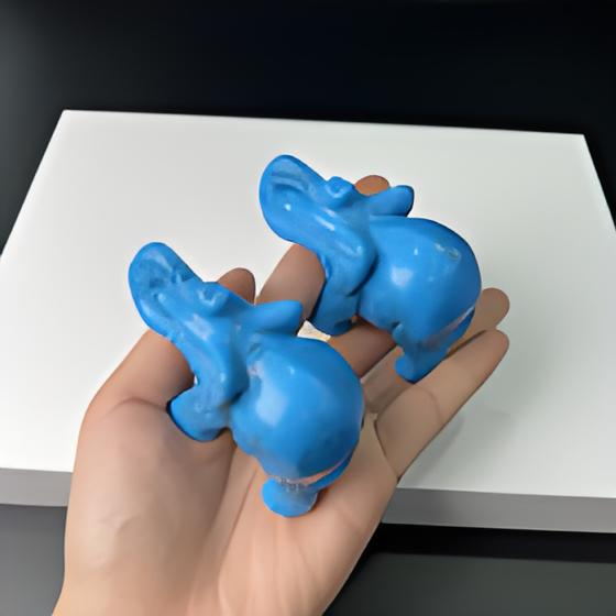 Blue Turquoise(Synthetic) Elephant