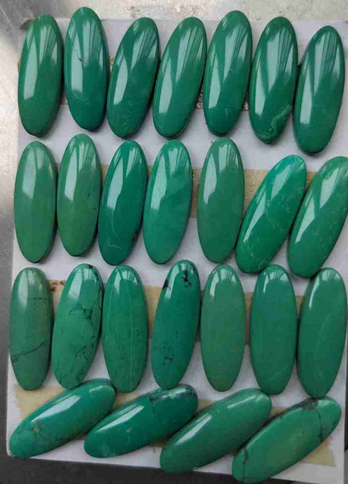 Turquoise Cabs Long Oval 8x22mm