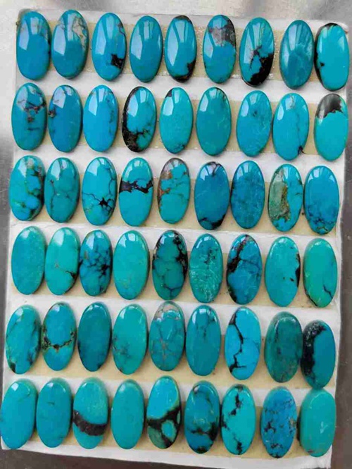 Turquoise Cabs Long Oval 6x12mm