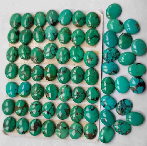 Turquoise Cabs Oval 8x10mm